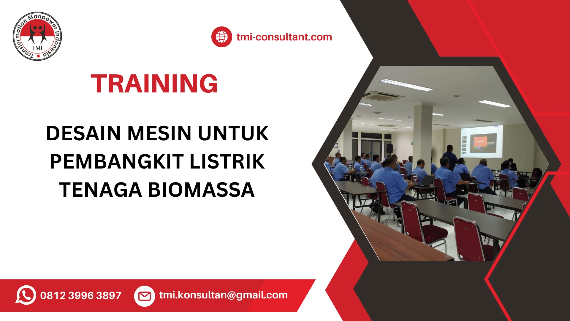 TRAINING DESAIN MESIN UNTUK PEMBANGKIT LISTRIK TENAGA BIOMASSA