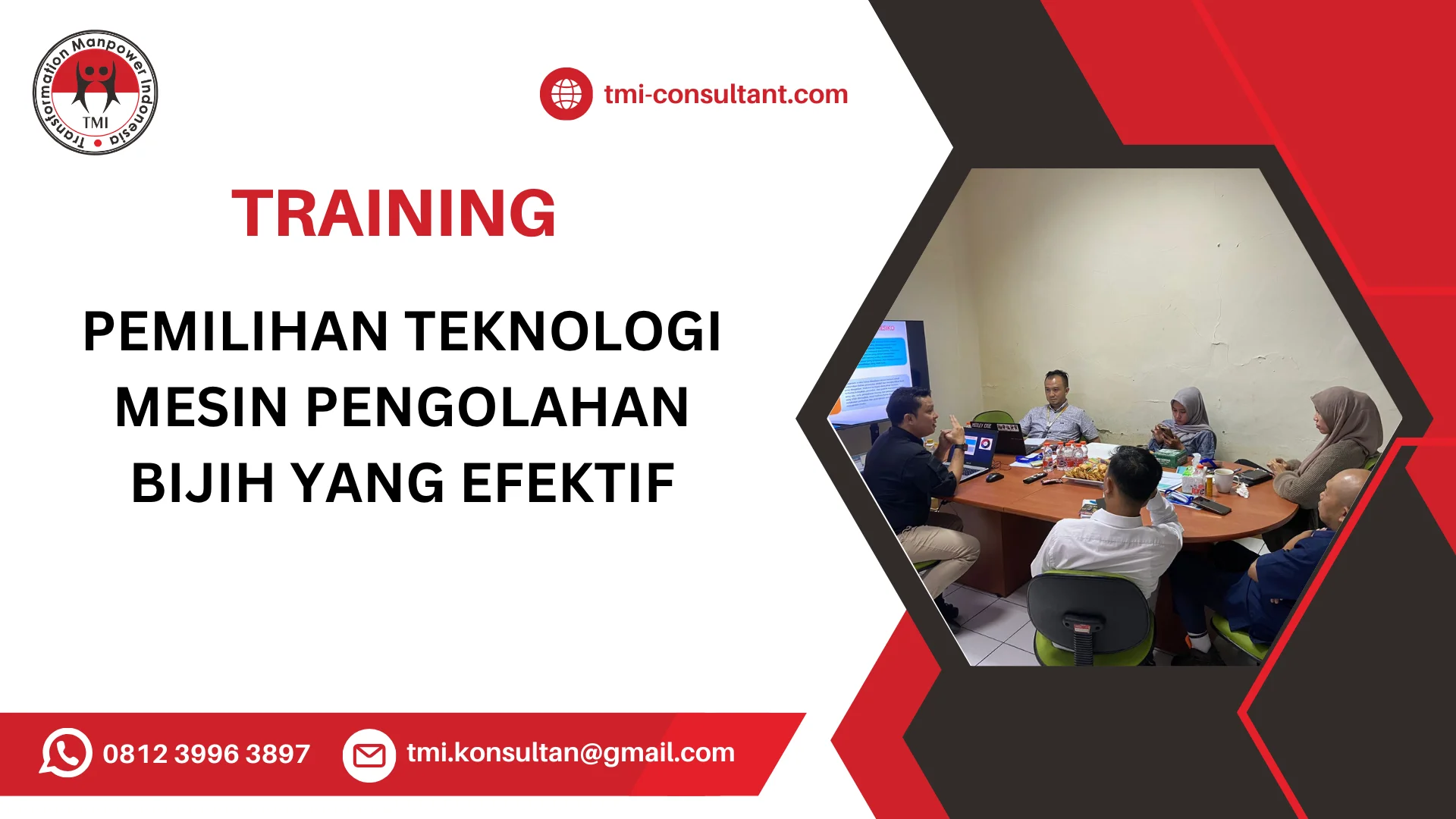 TRAINING PEMILIHAN TEKNOLOGI MESIN PENGOLAHAN BIJIH YANG EFEKTIF