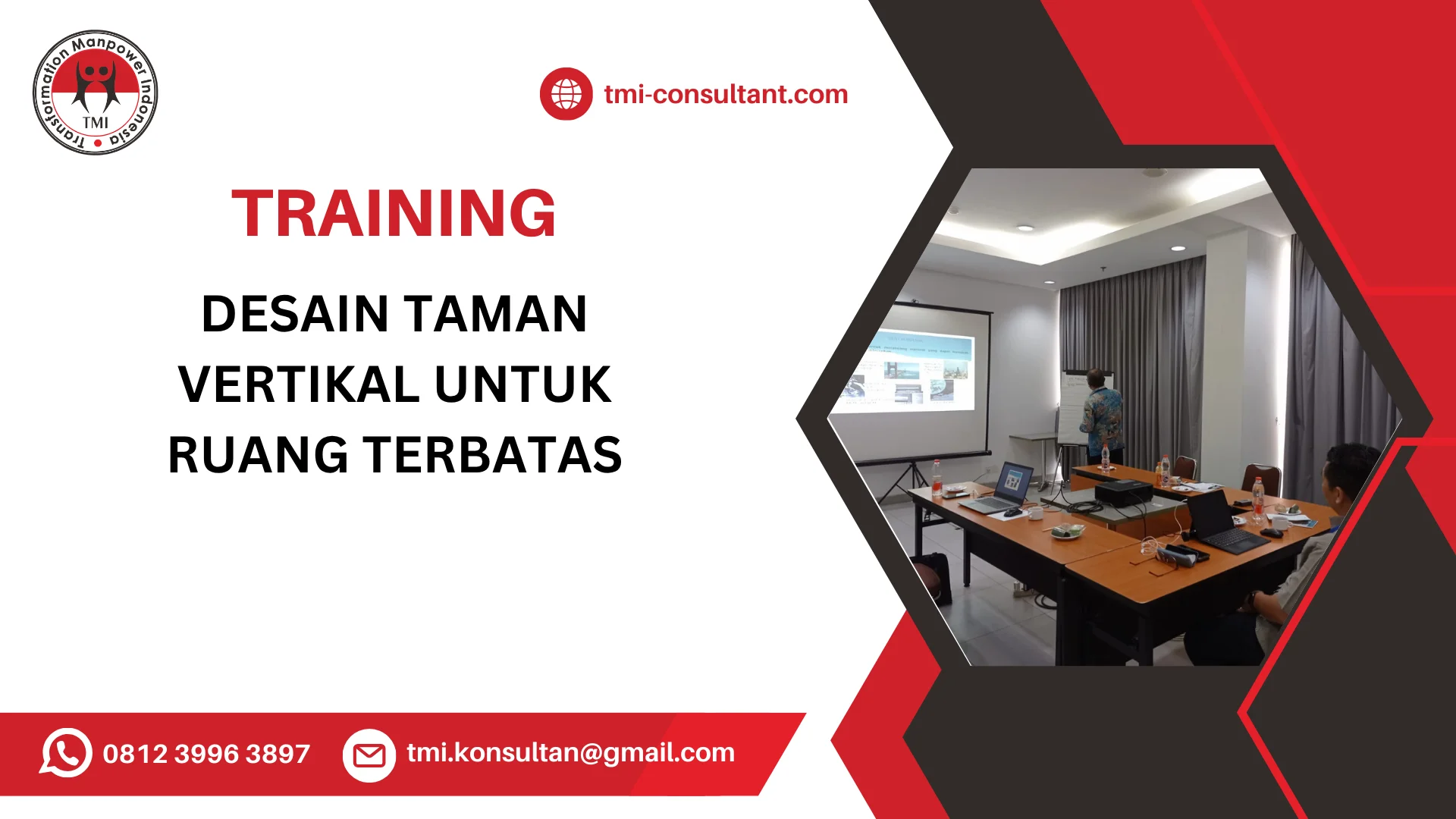 TRAINING DESAIN TAMAN VERTIKAL UNTUK RUANG TERBATAS