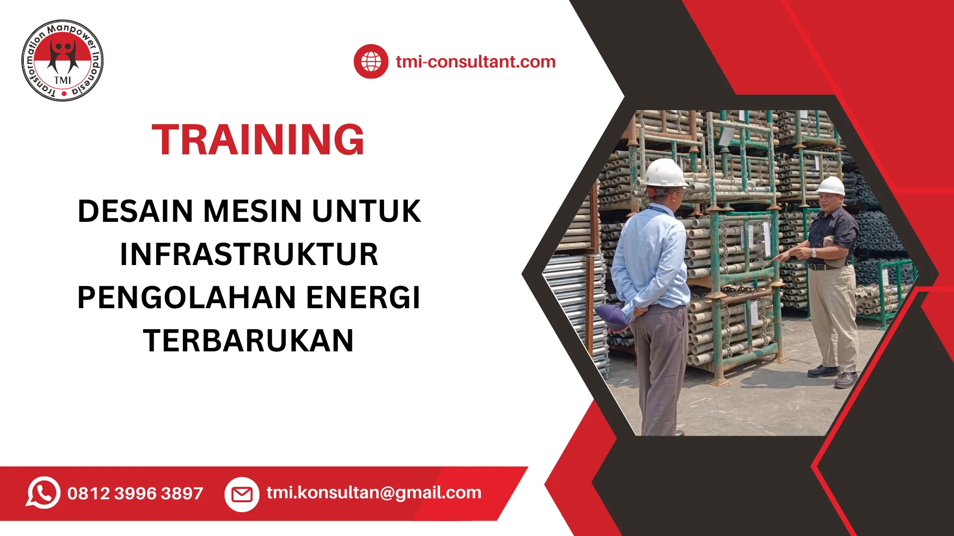 TRAINING DESAIN MESIN UNTUK INFRASTRUKTUR PENGOLAHAN ENERGI TERBARUKAN
